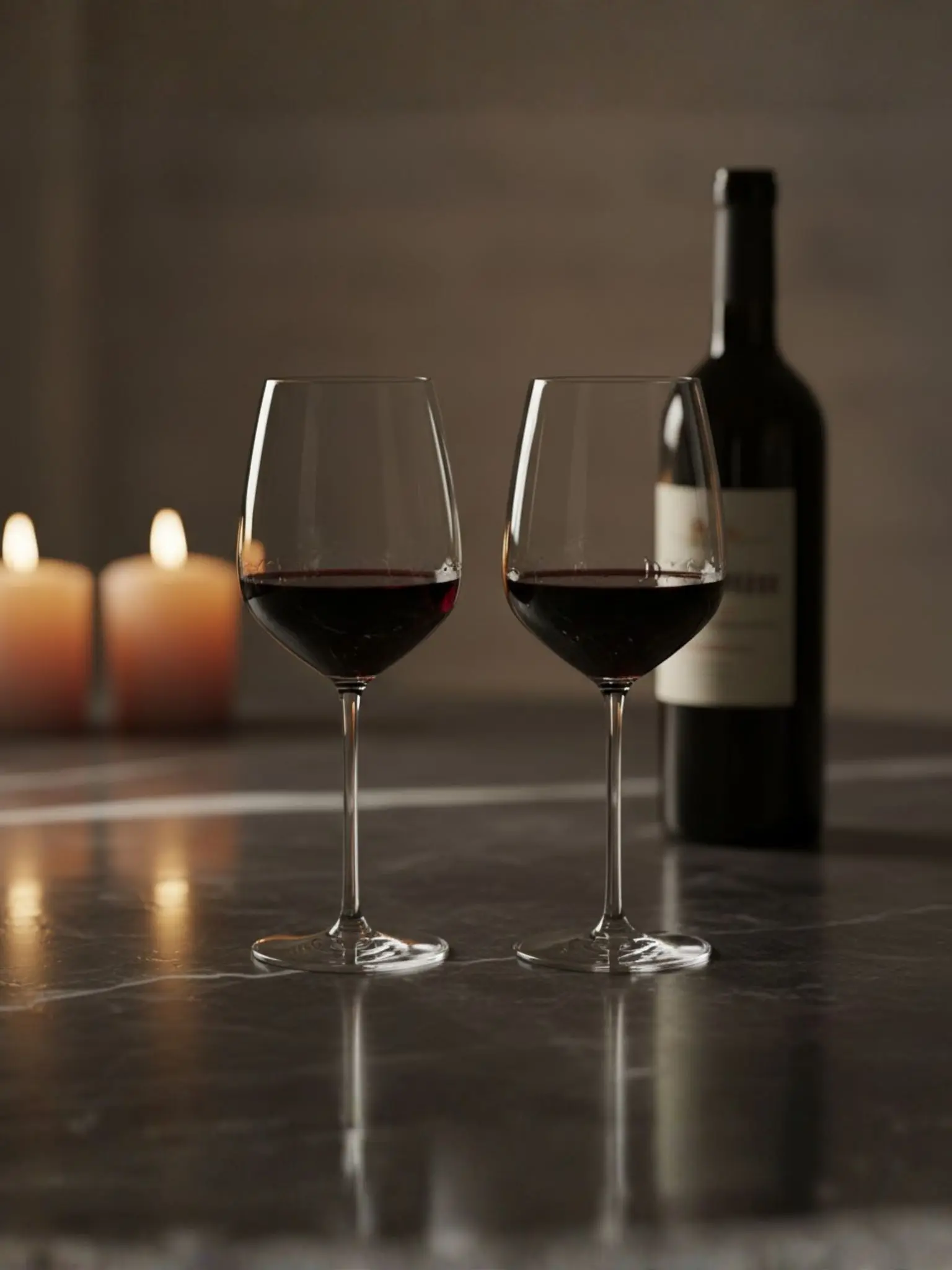 Vino premium en escena elegante